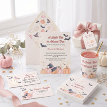 Pastel Pink Little Boo Halloween Baby Shower