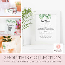 Eucalyptus Wedding Reception Signs and Supplies