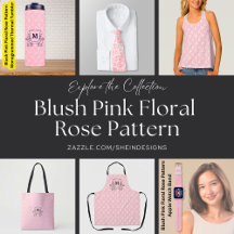 Blush Pink Floral Rose Pattern