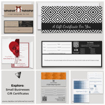 Small Business Gift Certificates