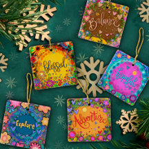 One Word Ornaments/mirror hangers