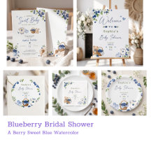 A Berry Sweet Blueberry Baby Shower Event Suite