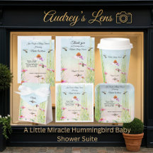 A Little Miracle Hummingbird Baby Shower Suite