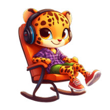 Fast Rocking Cheetah Sticker Collection