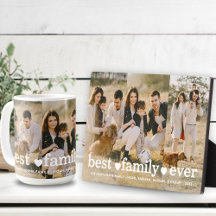 Modern Best Family Ever 3 Photo Collage Gift Ideas