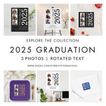 2025 Graduation 3 Photos Stylish Typography
