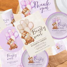 Watercolor Bearly Wait Baby Shower