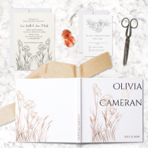 Illustrated Wildflower Wedding Suite