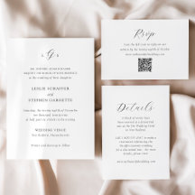 Timeless Black and White Monogram Elegant Wedding
