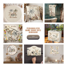 Personalized Name Boho Cute Dinosaur