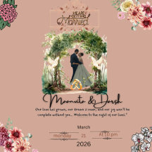 Love Dream Wedding Invitation With Romantic Vibe
