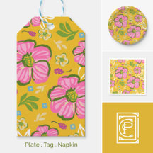 Vibrant Pink Floral Coordinated Party Collection