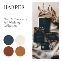 Harper • Navy & Terracotta Flowers Fall Wedding