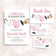 Pink Little Boo Clothesline Baby Shower   BS39