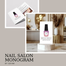 Nail Salon Monogram Business Suite