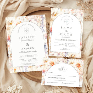 Convite Casamento Floral Botânico Moderno