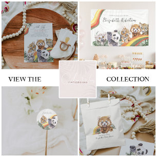 Convite Animais da selva tropical   CHÁ DE FRALDAS