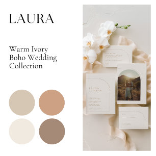 Leque Programas Minimalistas de Cerimônia de Casamento d