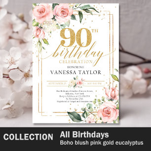 Porta-copo De Papel Quadrado Chic watercolor flores blush boho 80 aniversário