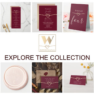 Reserve A Data Romantic Gold and Burgundy Wedding