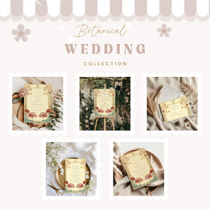 Cartão RSVP Lotus Art Nouveau Casamento Floral