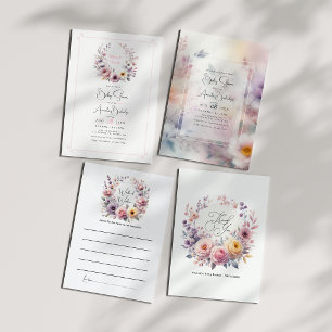 Convite Bebê em Bloom Floral Chá de fraldas