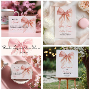 Convite Chá de fraldas de Arco de coquetel cor-de-rosa-cla