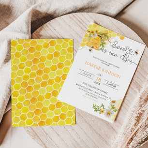 Convite O que há no seu jogo de Chá de fraldas de Abelhas 