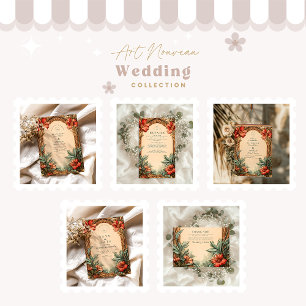 Convite De Casamento De Arch ornamentado Nouveau