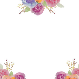 Convite de Casamento Floral Bright