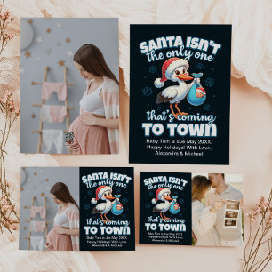 Adesivo Redondo Engraçado natal, bebê grávida, anúncio