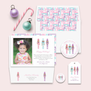 Adesivo Redondo Feriados felizes do Balé Nutcracker Negro