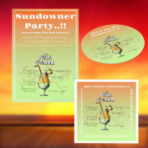 Convite Sundowner Pina Colada Cocktail