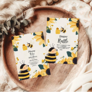 Convite Mamãe de vindima para Chá de fraldas Floral Amarel