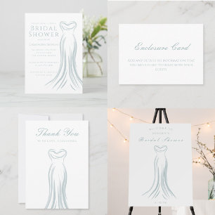 Cartões de agradecimentos Azul Claro