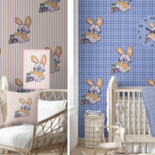 Caneca Arte de Xadrez Azul Personalizada - Coelhinho