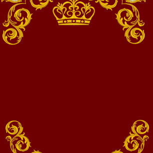 Convite à Chá de casamento Real Vermelha e Dourada