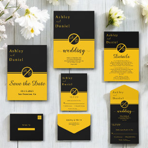Casamento De Dourado Monograma E Preto De Luxo Ele