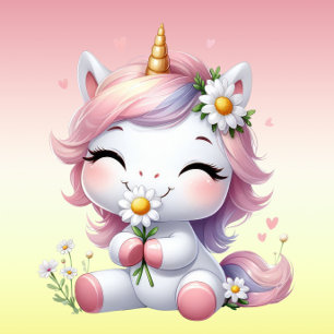 Camiseta Unicórnios e margaridas, festa de aniversário infa