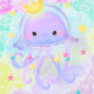 Convite Chá de fraldas de Garota-de-Água da Princesa Roxa