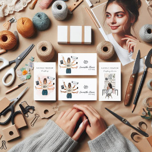 Cartão De Visita Marca Rainha de Artesanato Afro-Americano