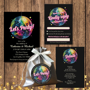 Adesivo Redondo Festa Retro dos Anos 70 Bola de Discoteca Brilho C