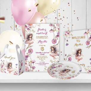 Caixinha De Lembrancinhas Fada Lavanda flor silvestre pixie aniversário