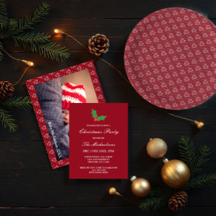 Convite Fa La Festiva Holly Christmas