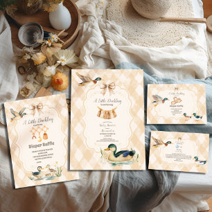 Convite Um Pequeno Chá de fraldas De Duckets