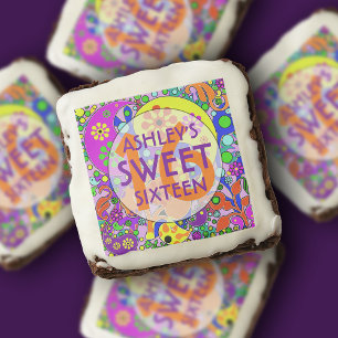 Doce Colorido 16 Convites de festas de aniversário