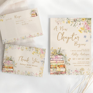 Convite Novo capítulo inicia Chá de panela de flor selvage