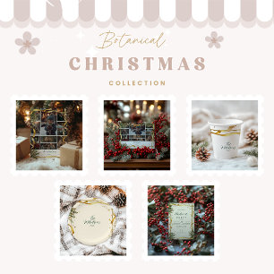 Convite Festa de Natal Dourada da Rússia de Fita