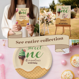 Convite Sorvete Doce Um Primeiro Aniversário