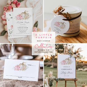 Convite Nosso Chá de fraldas de Menina de Abóbora